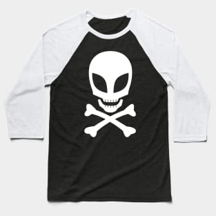 Alien Skull and Crossbones Baseball T-Shirt